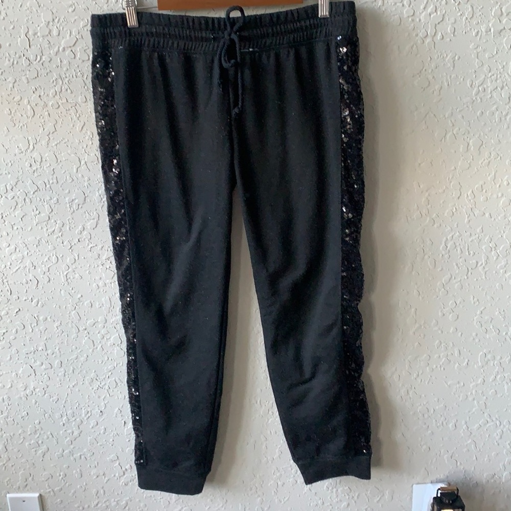 Sequin sweat pants